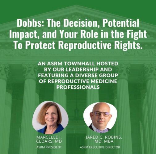 ASRM's Response to the Dobbs v Jackson Ruling