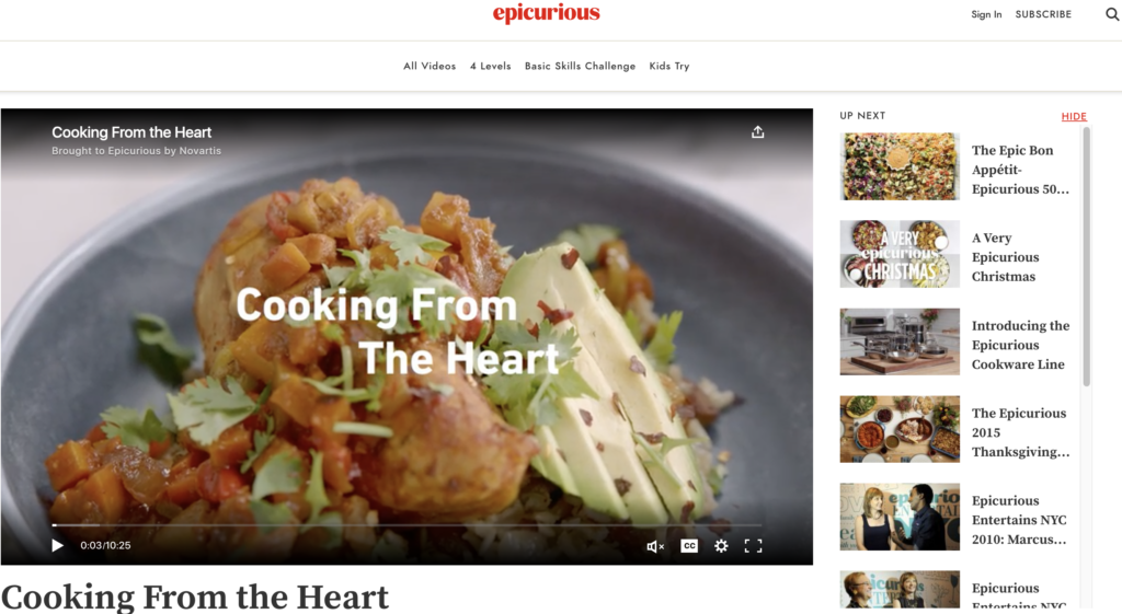 Conde Nast (Epicurious) x Entresto